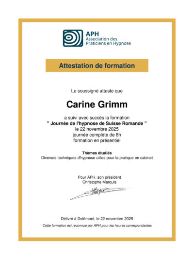 Vignette du certificat