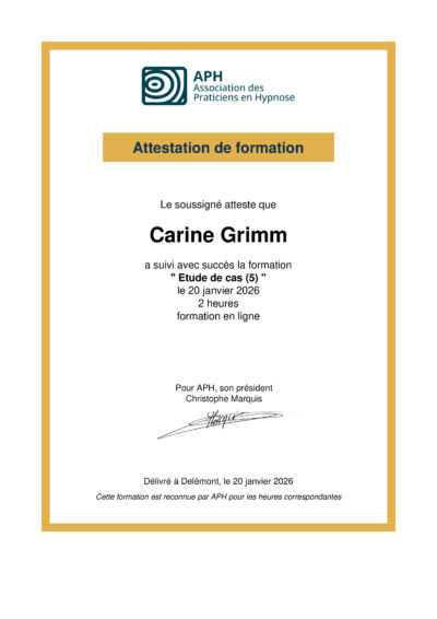 Vignette du certificat