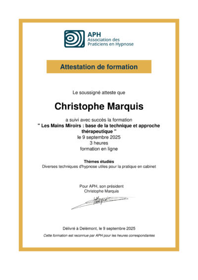 Vignette du certificat