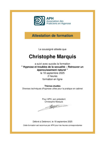 Vignette du certificat