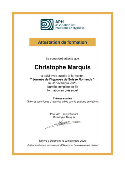 Vignette du certificat