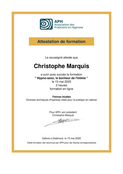 Vignette du certificat