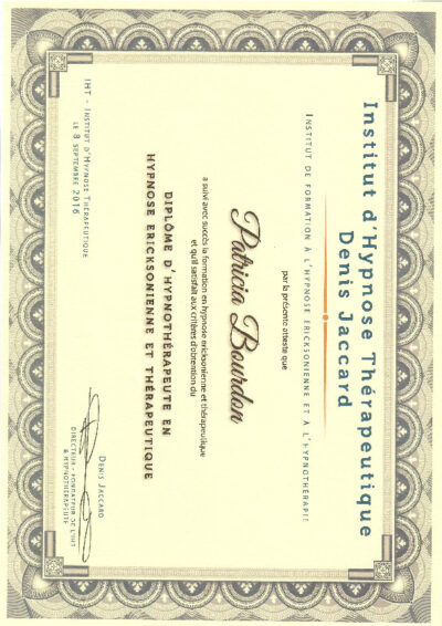 Vignette du certificat