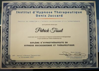 Diplôme en hypnose ericksonienne et thérapeutique