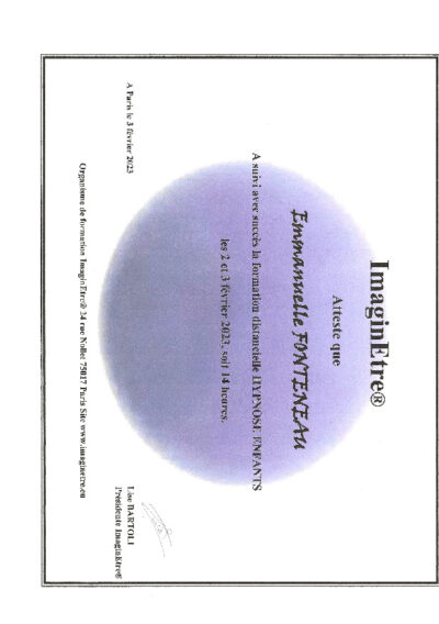 Vignette du certificat