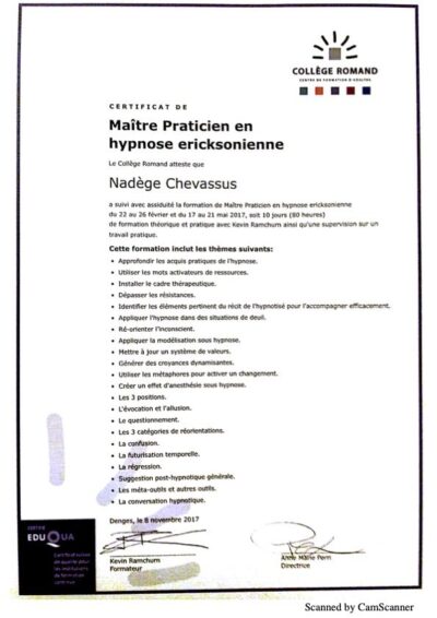 Vignette du certificat
