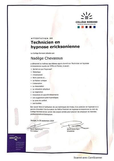 Vignette du certificat