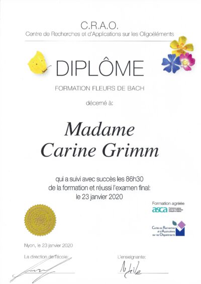 Vignette du certificat