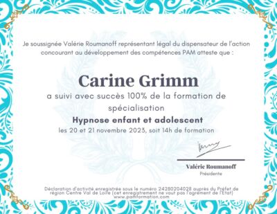 Vignette du certificat