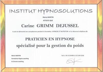 Vignette du certificat