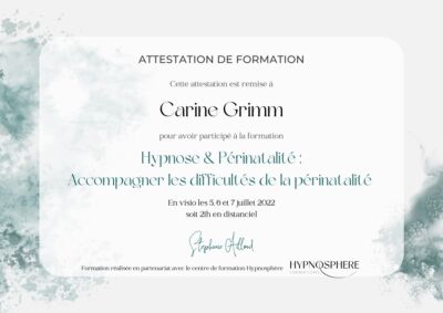 Vignette du certificat