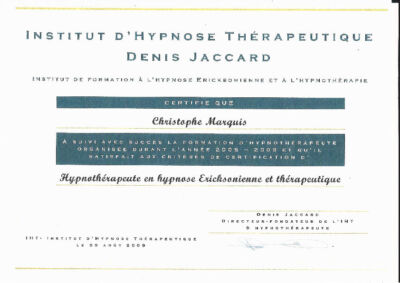 Vignette du certificat