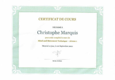 Vignette du certificat