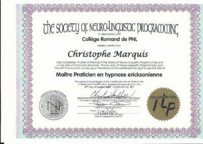 Vignette du certificat