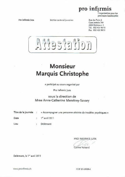 Vignette du certificat