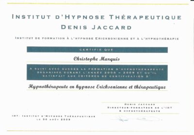 Vignette du certificat