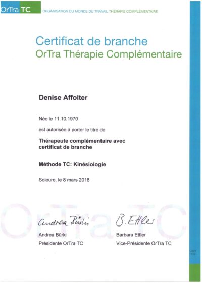 Vignette du certificat