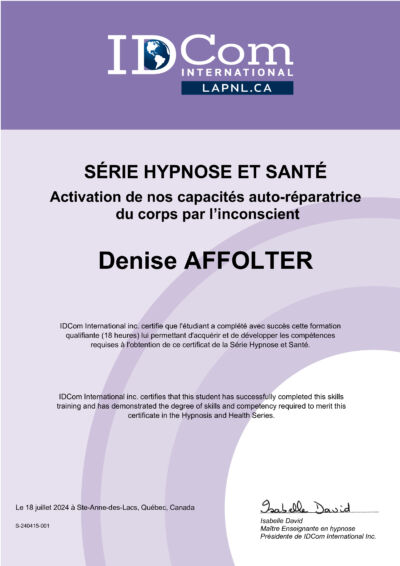 Vignette du certificat