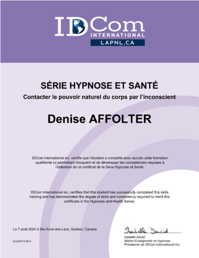Vignette du certificat